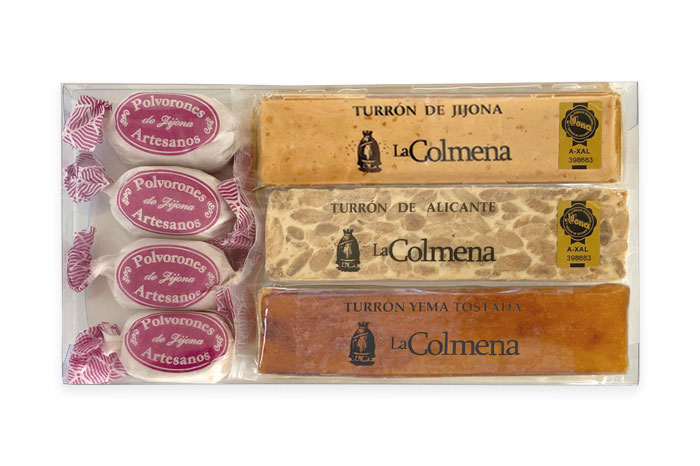 Estuche 3 tablets + polvorones almendra La Colmena