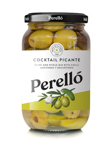 Aceitunas Cocktail Picante Perello Vidrio 160 grs